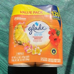 Glade Hawaiian Breeze Scented Automatic Spray Refill Value 2 Pack 6.2 oz Ea Can